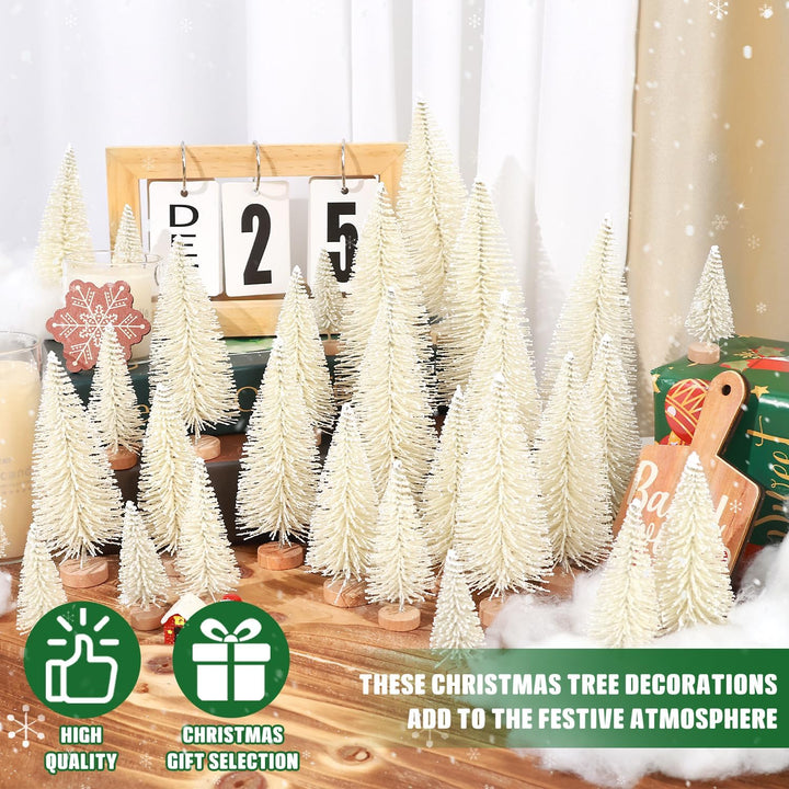 30Pcs Christmas Decorations Mini Christmas Trees
