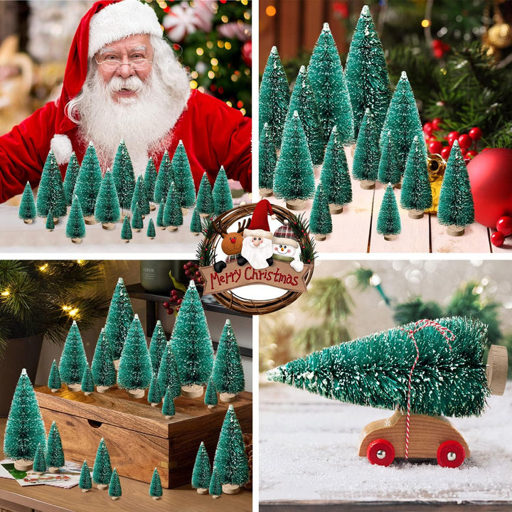 30Pcs Christmas Decorations Mini Christmas Trees