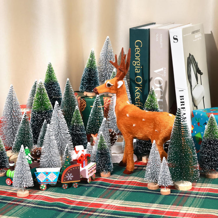 30Pcs Christmas Decorations Mini Christmas Trees