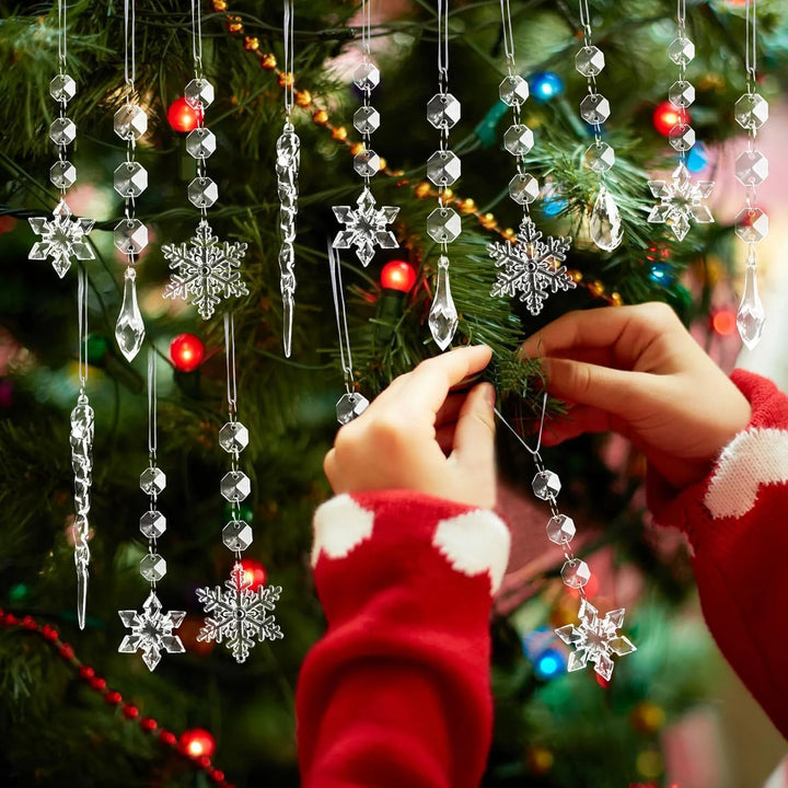 18pcs Christmas Tree Decoration Crystal Ornaments