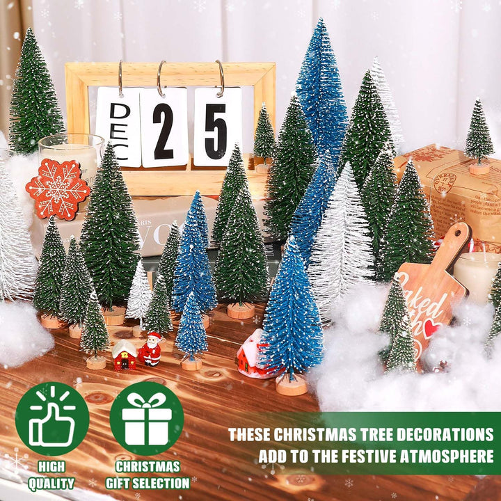 30Pcs Christmas Decorations Mini Christmas Trees