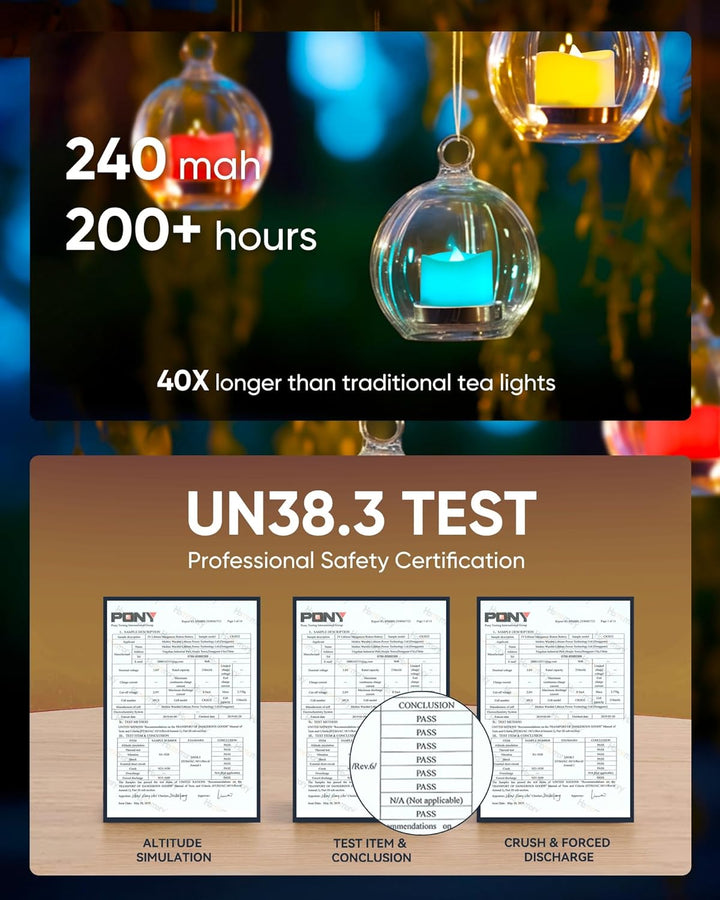 Homemory 12Pcs Flickering Flameless Candle Battery Operated