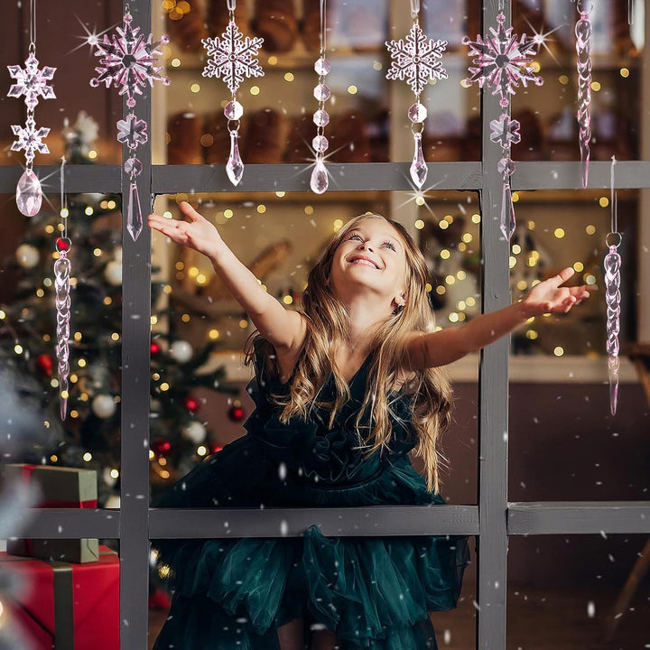 18pcs Crystal Christmas Ornaments