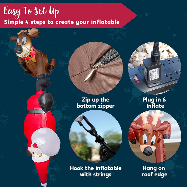 8 FT Hanging Christmas Inflatables Decoration