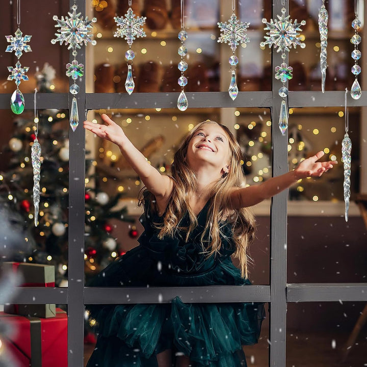 18pcs Crystal Christmas Ornaments