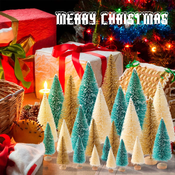 30Pcs Christmas Decorations Mini Christmas Trees
