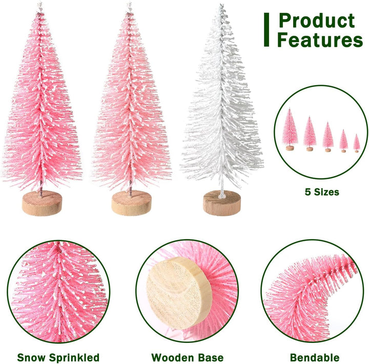 30Pcs Christmas Decorations Mini Christmas Trees