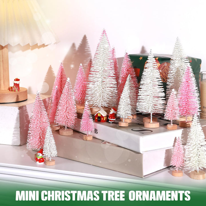 30Pcs Christmas Decorations Mini Christmas Trees