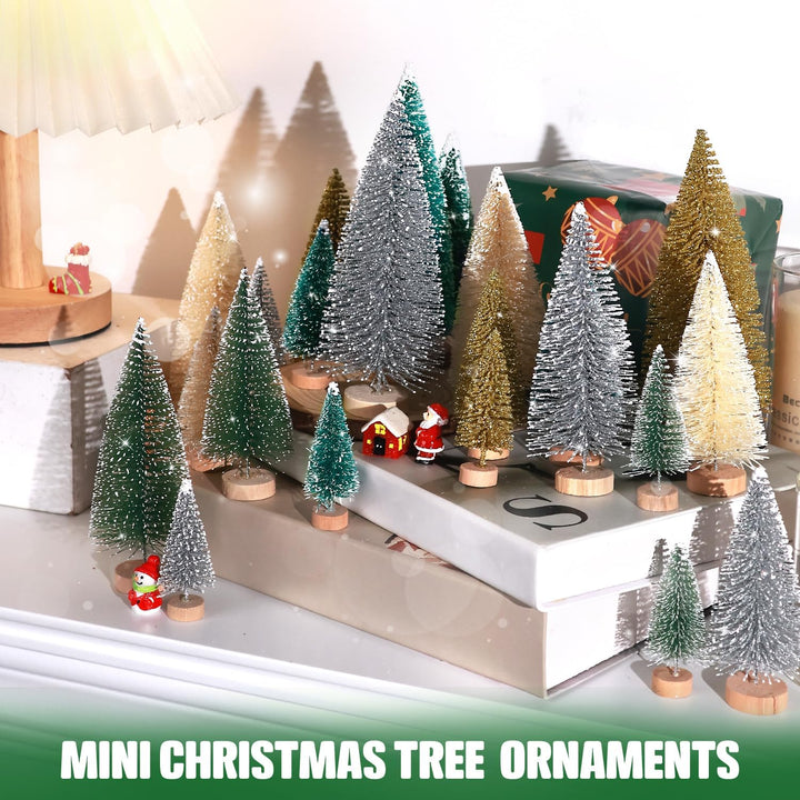 30Pcs Christmas Decorations Mini Christmas Trees