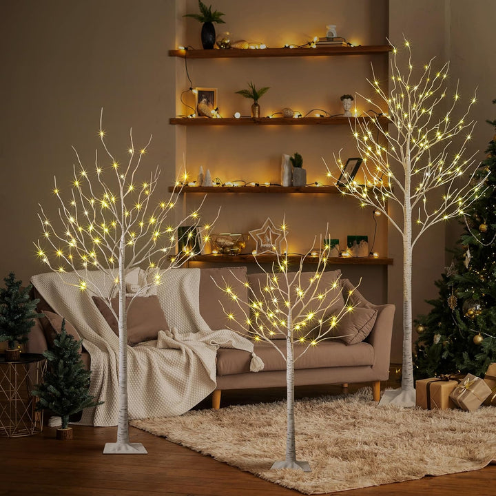 LED Birch Tree Light Set
