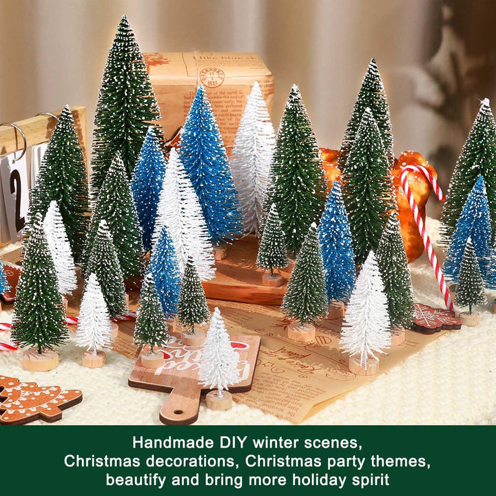 30Pcs Christmas Decorations Mini Christmas Trees