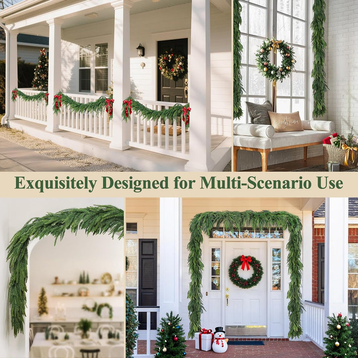 12FT (2 * 6FT) Christmas Norfolk Pine Garland