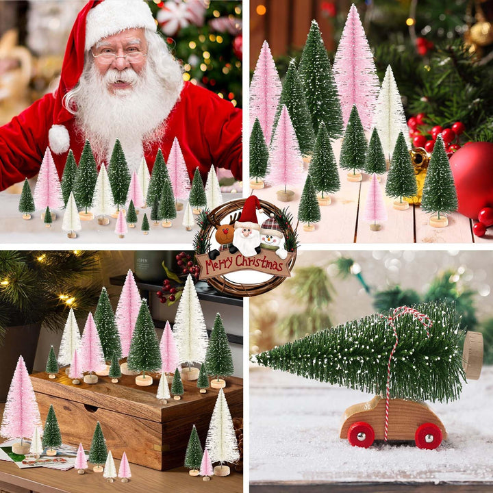 30Pcs Christmas Decorations Mini Christmas Trees