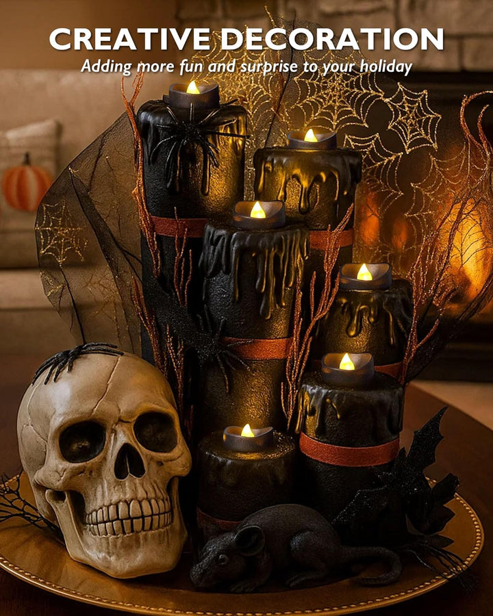 Homemory 12Pcs Flickering Flameless Candle Battery Operated