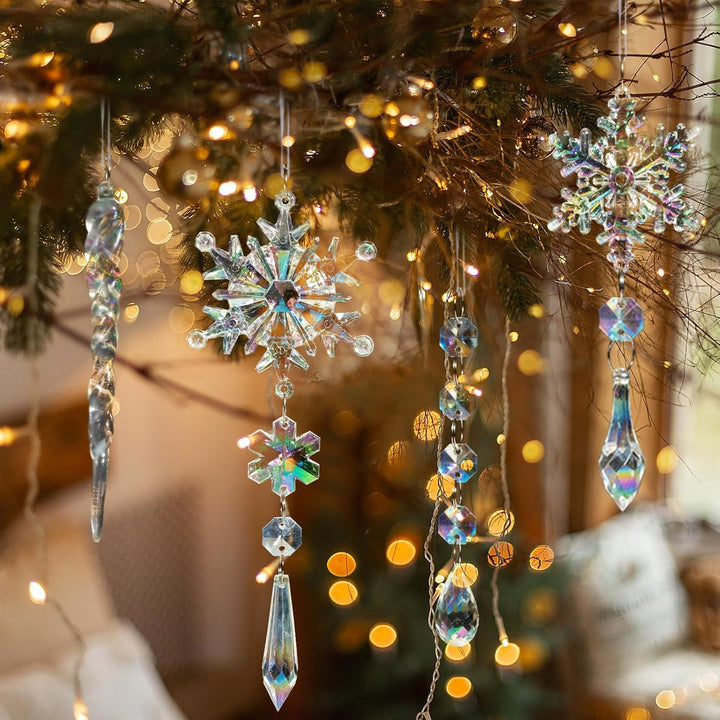 18pcs Crystal Christmas Ornaments