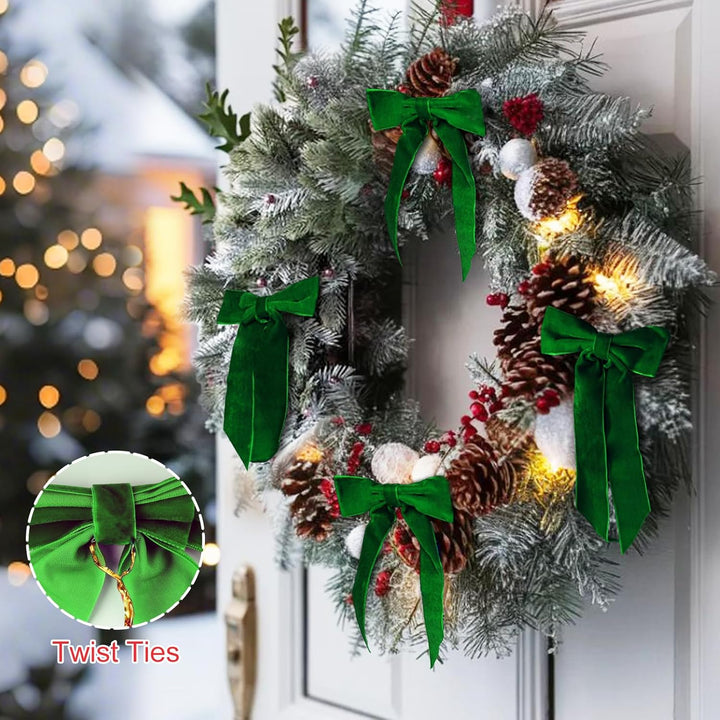 Christmas Decorations - Christmas Bows - 24 Pcs