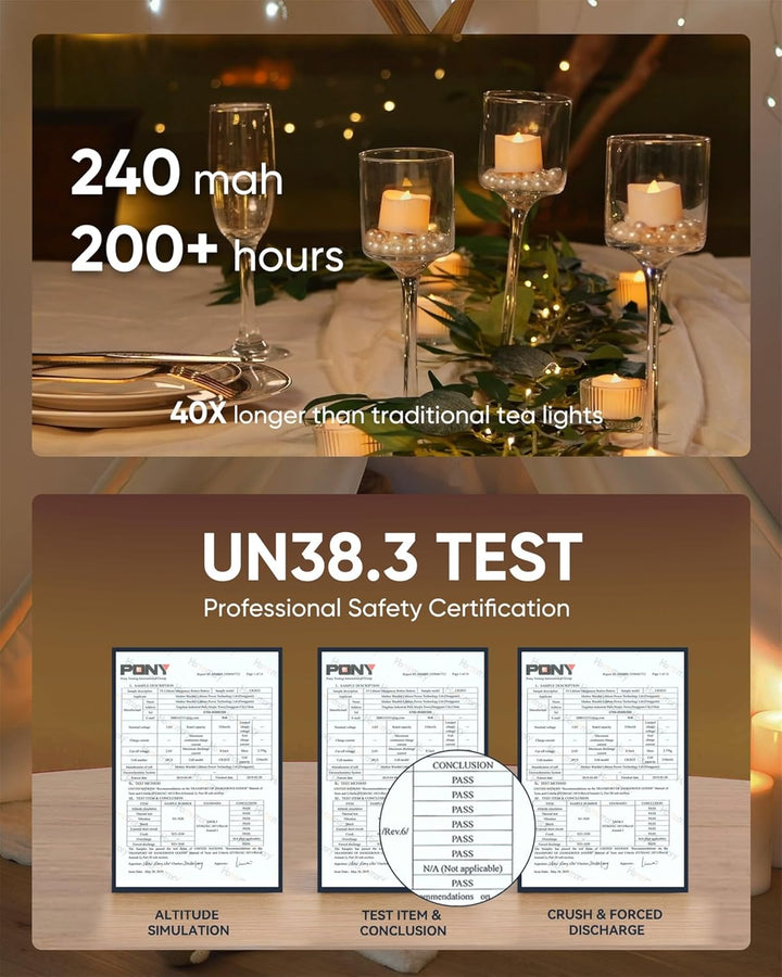 Homemory 12Pcs Flickering Flameless Candle Battery Operated