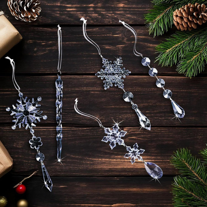 18pcs Crystal Christmas Ornaments