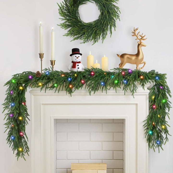 12FT (2 * 6FT) Christmas Norfolk Pine Garland