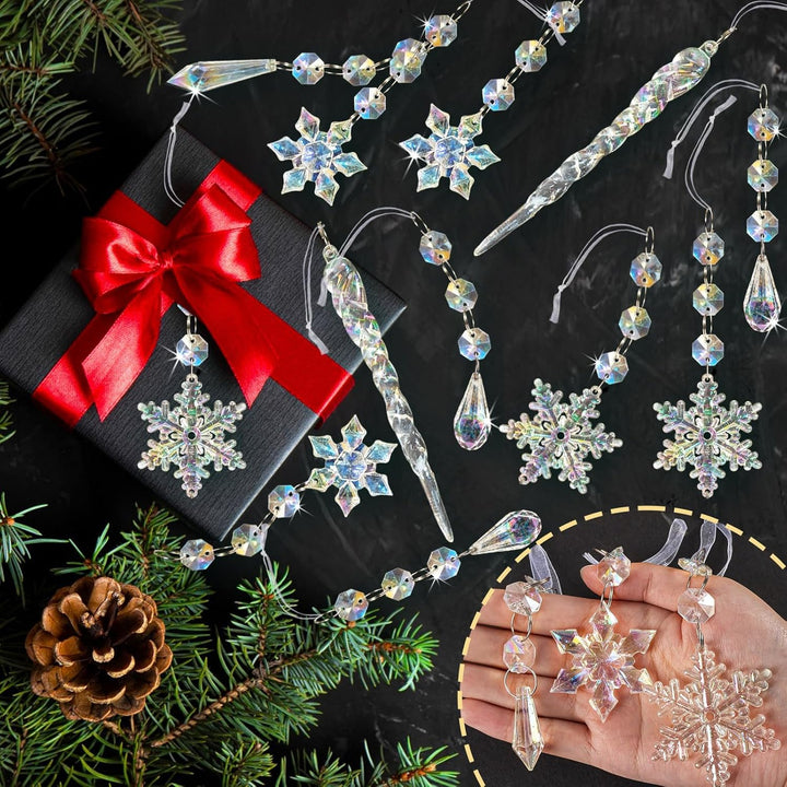 18pcs Christmas Tree Decoration Crystal Ornaments