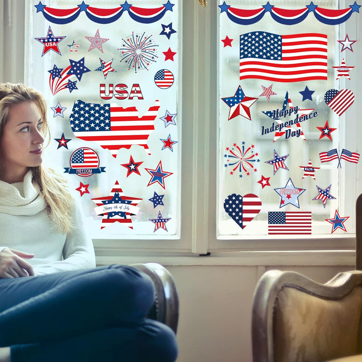 Christmas Window Clings Decorations, 10 Sheets