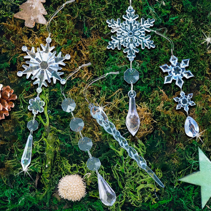 18pcs Christmas Tree Decoration Crystal Ornaments