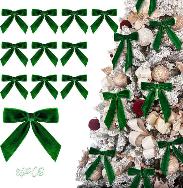 Christmas Decorations - Christmas Bows - 24 Pcs