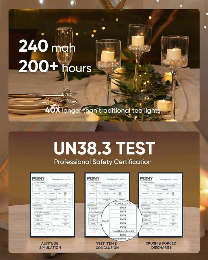 Homemory 12Pcs Flickering Flameless Candle Battery Operated