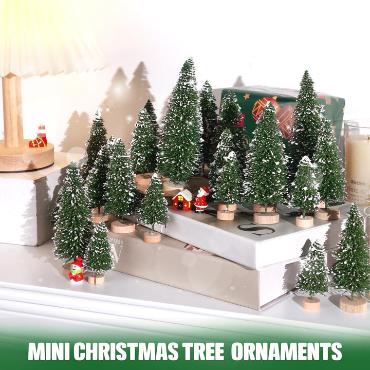 30Pcs Christmas Decorations Mini Christmas Trees