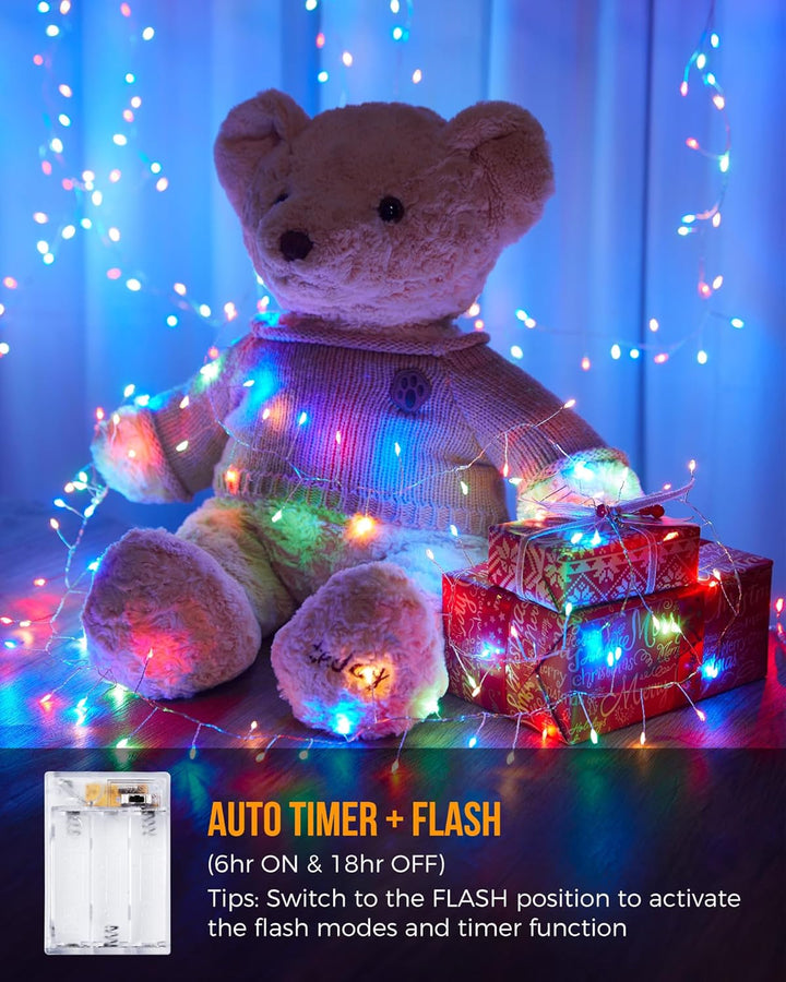 Fairy Lights Battery Operated, 10Ft 120 LEDs