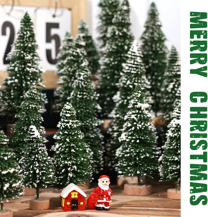 30Pcs Christmas Decorations Mini Christmas Trees