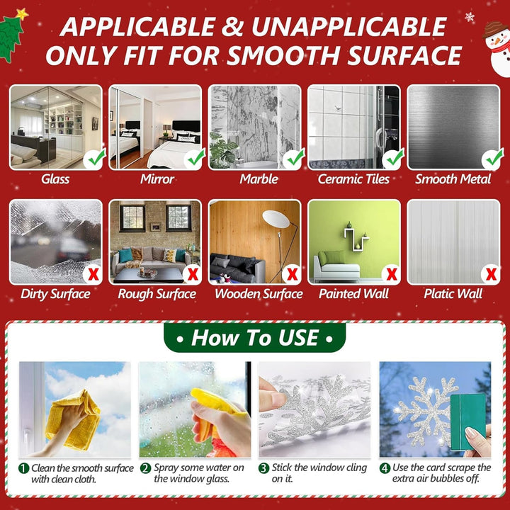 135Pcs Christmas Window