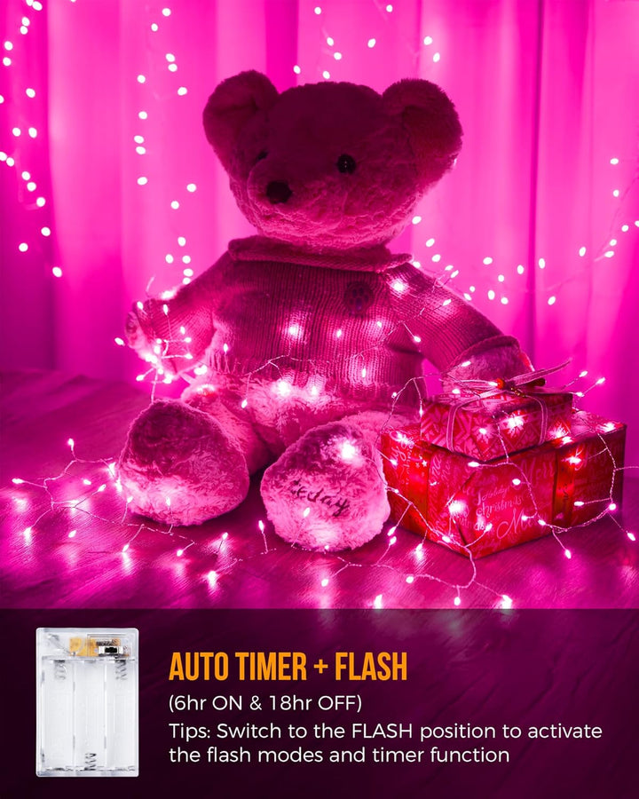 Fairy Lights Battery Operated, 10Ft 120 LEDs