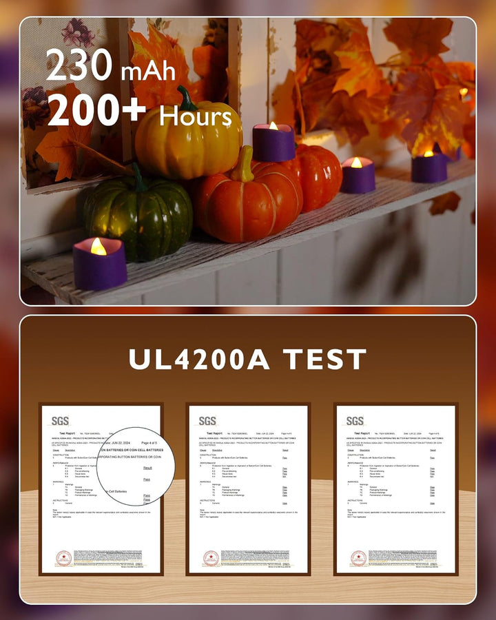 Homemory 12Pcs Flickering Flameless Candle Battery Operated