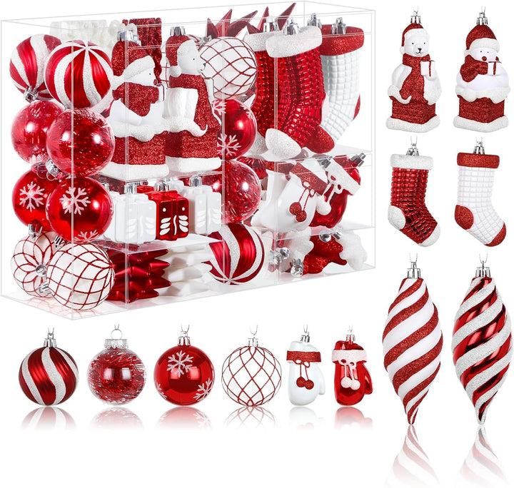 112pcs Christmas Balls Ornaments Set
