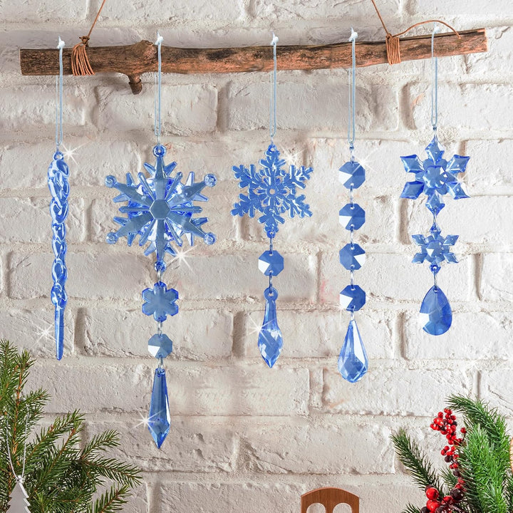 18pcs Crystal Christmas Ornaments