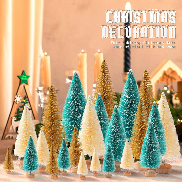 30Pcs Christmas Decorations Mini Christmas Trees