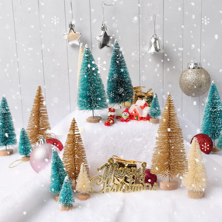 30Pcs Christmas Decorations Mini Christmas Trees