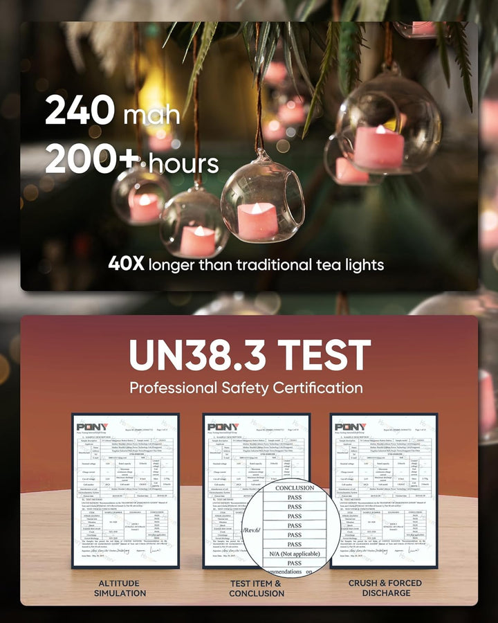 Homemory 12Pcs Flickering Flameless Candle Battery Operated