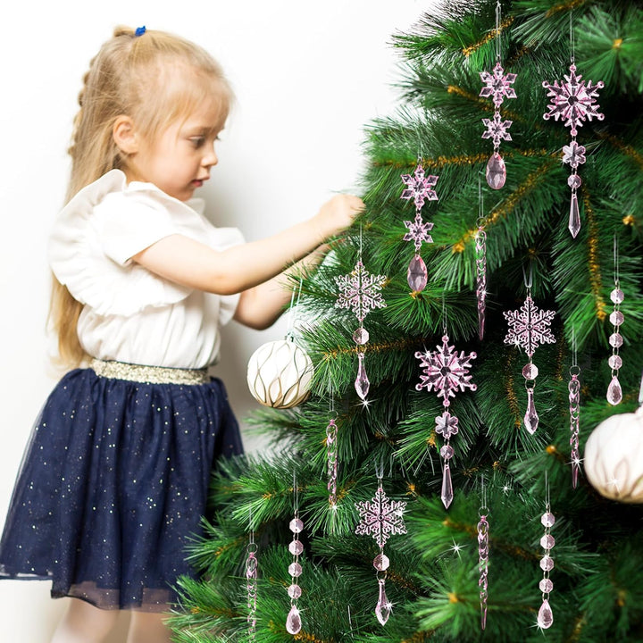 18pcs Christmas Tree Decoration Crystal Ornaments