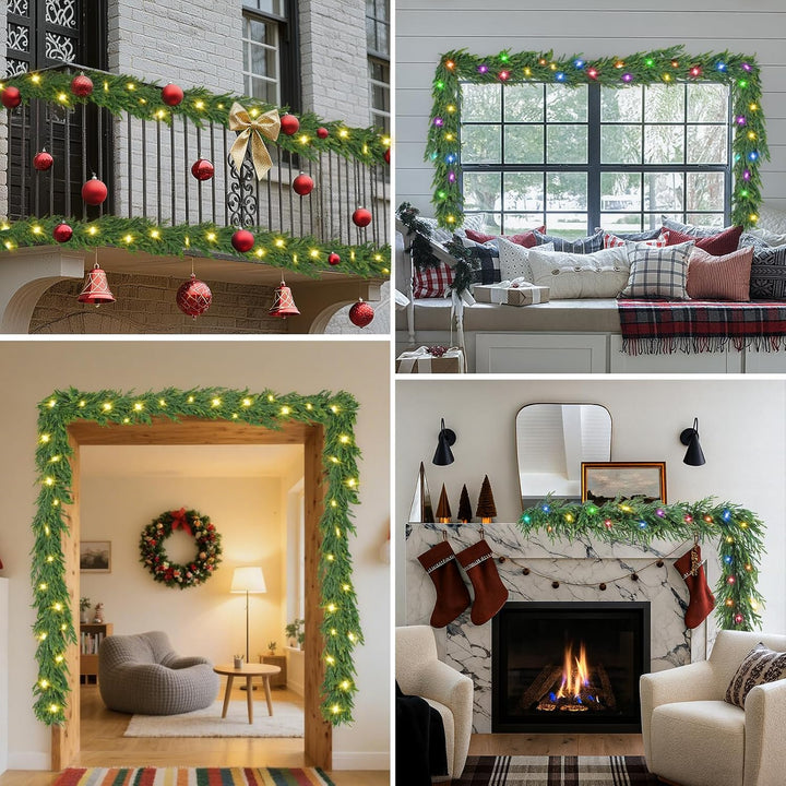 12FT (2 * 6FT) Christmas Norfolk Pine Garland