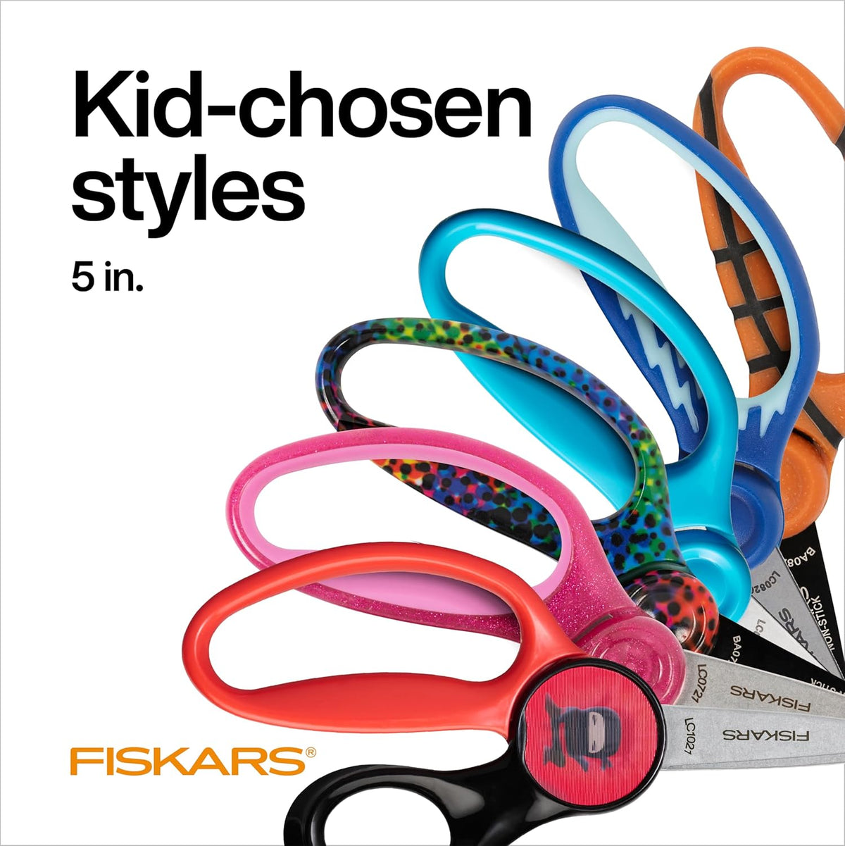 Pointed-Tip Scissors for Kids 4-7 (3-Pack)