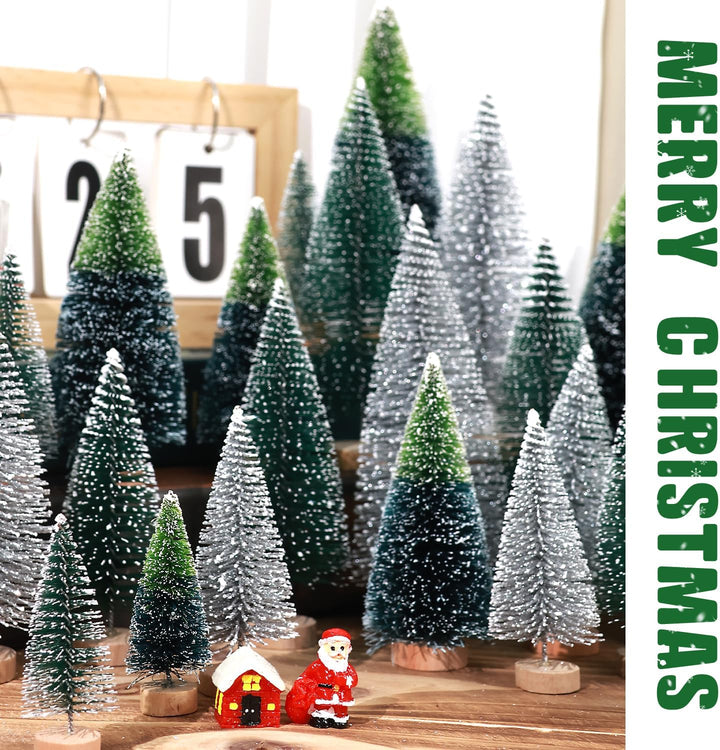 30Pcs Christmas Decorations Mini Christmas Trees