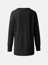 Full Size V-Neck Long Sleeve T-Shirt - Cocoa Yacht Club