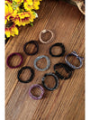 Black 20Pcs Boho Knotted Ponytail Hair Ties