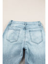 Dusk Blue Acid Wash Flared Leg Jeans