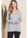 Reborn J V Neck Long Sleeve Top