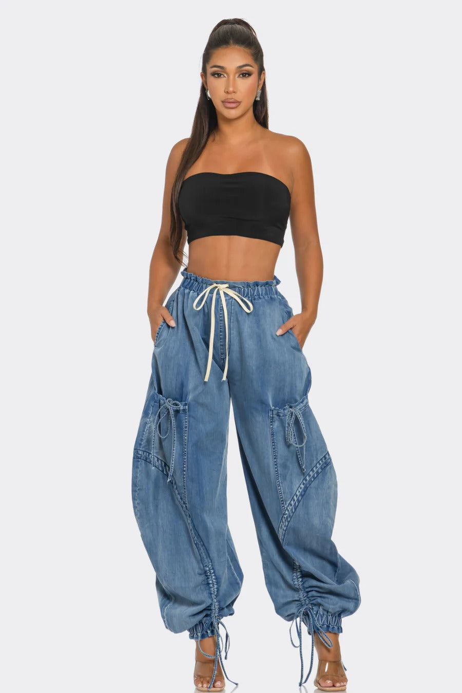 Cocoa Yacht Club Drawstring Denim Pants