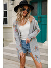 Angel Wings Star Open Front Long Sleeve Cardigan