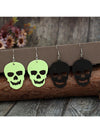 2 Piece PU Leather Skull Dangle Earrings - Cocoa Yacht Club